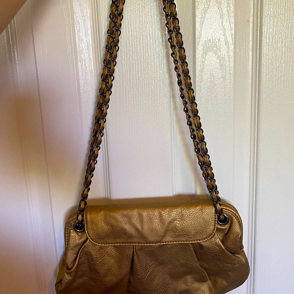 Gold chained purse